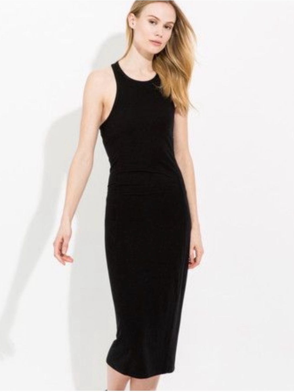 Kit and Ace Long and Lean Racerback Tank Dress Black Size S